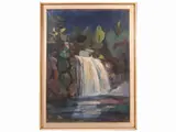 Manlio Sarra, Liri waterfall, oil on canvas