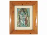 Silvio Loffredo, Portrait of a young girl 1978, oil on tablet