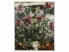 Vase of Flowers 1982 by Bruno Rosai, oil on canvas, offered Dec 2022