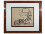 Hans Burgkmair, Boar hunter, engraving