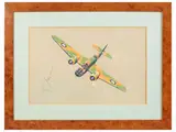 Harry Jaffee, Airplanes, series of nine compositions in tempera on a screen-printed base