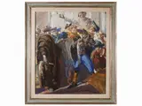 Cosimo Privato, The goliardic anthem, oil on cardboard