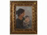 Felice Castegnaro, Mommy, oil on tablet