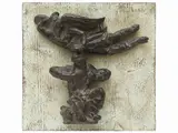 Libero Andreotti, Soldato e Vittoria Alata sul campo di battaglia, Late Twenties, bronze bas-relief laid on panel