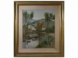 Silvio Pucci, Tuscan landscape, oil on canvas