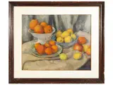 Fillide Levasti, Arance e limoni, oil on panel