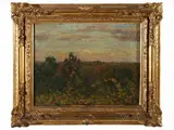 Francesco Gioli, Landscape, oil on canvas