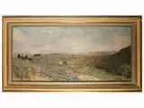 Ugo Pignotti, Florentine hills 1954, oil on canvas