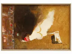 Composition by Gastone Breddo, oil on canvas, offered Nov 2022