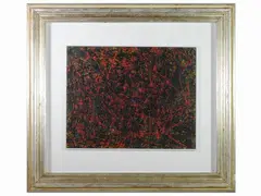 Giuseppe Allosia, Composition, oil on canvas cardboard