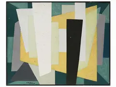 Elementi sovrapposti 1975 by Osvaldo Medici Del Vascello, oil on canvas, offered Nov 2022
