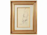 Ernesto Treccani, Female figure, mixed media on canvas cardboard