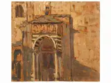 Ligurian notes by Giovanni Lomi, oil on tablet, offered Nov 2022