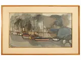 Bruno Paoli, Marina with boats 1963