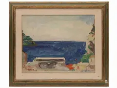 Marina 1955 TO DEEPEN by Alfiero Cappellini, oil on panel, offered Nov 2022