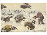 Nella neve 1987 by Antonio Possenti, oil on tablet, offered Nov 2022