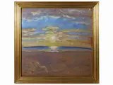 Elisabeth Chaplin, Landscape at sunset 1959