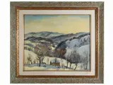 Guido Botta, Snowy landscape 1970, oil on canvas