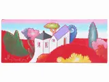 Tuscan landscape by Luca Alinari, mixed media on canvas, offered Nov 2022