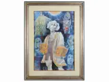 Remo Squillantini, Characters with symbols of Florence, pastels on cardboard