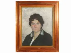 Portrait of Maria Guidi Buondelmonte by Fillide Levasti, oil on canvas, offered Nov 2022