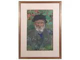 Michele Cascella, Portrait of fisherman, oil on paper applied to hardboard