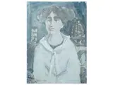 Marcello Boccacci, Portrait of girl 1968, watercoloured on cardboard