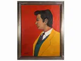 Aldo Nava, Male portrait, oil on canvas