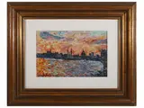 Sunset in Florence by Guido Borgianni, 1915, oil on canvas, offered Nov 2022