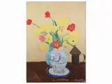 Guido Peyron, Flowerpot, oil on canvas