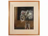 Renzo Grazzini, Flowerpot, oil on tablet
