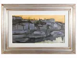Renzo Grazzini, View of Florence, oil on pannel