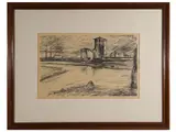 Pietro Bugiani, Landscape, etching