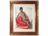 Gino Paolo Gori, Female nude, oil on canvas board