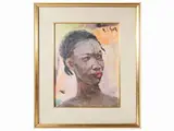 Gino Paolo Gori, Portrait of girl, oil on canvas board