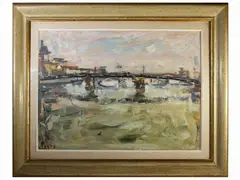 View of Florence by Enzo Pregno, 1898, oil on canvas, offered Jul 2022