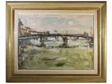 View of Florence by Enzo Pregno, 1898, oil on canvas, offered Jul 2022