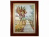 Country road by Dino Migliorini, oil on faesite, offered Jul 2022