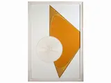 Paolo Galletti, Composition 1973, oil and other materials on hardboard