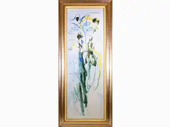 Ernesto Treccani, Flowers and figure, 1920, silk-screen print on canvas