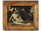 Giuseppe Bartolomeo Chiari attribuito, Lamentation over the corpse of Christ, 1654, oil on canvas