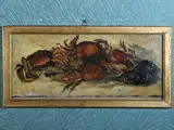 Giovanni Bartolena, Crabs and mussels, oil on cardboard