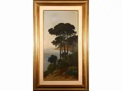 Henry Marko', Marine landscape, oil on canvas