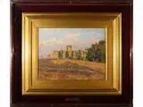 Luigi Gioli, Landscape, oil on canvas laid on cardboard