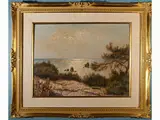 Tuscan Marina by Gino Romiti, oil on hardboard, offered Jun 2022