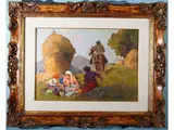 Riposo by Carlo Domenici, oil on panel, offered Jun 2022