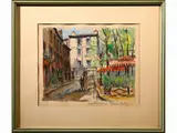 Polo Cambier, Montmartre - Place du Teatre, watercolor on paper