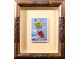 Fish and butterflies by Antonio Possenti, oil on canvas cardboard, offered Jun 2022