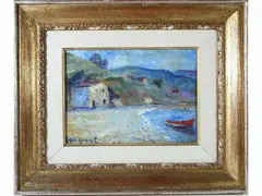 Seascape by Edoardo Gordigiani, oil on panel, offered May 2022