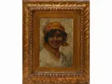 Adolfo Belimbau, Portrait of Nunzia Randazzo, oil on panel